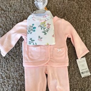 Carters size newborn, little layette 3 piece set